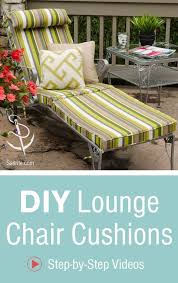 how to make lounge chair cushions