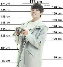 A Small Height Chart With Taehyung As The Star Which Height