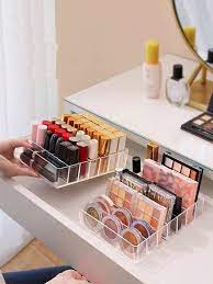 1pc clear multi grid makeup storage box
