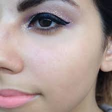 purple glitter makeup look how to