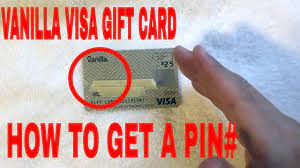 pin for your vanilla visa gift card