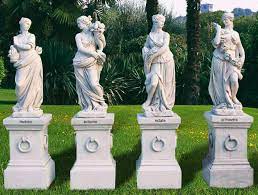 Four Seasons Sets 4 Italian Marble Statues