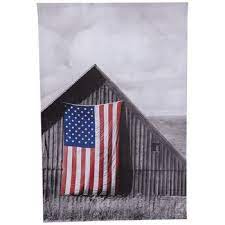 american flag barn canvas wall decor