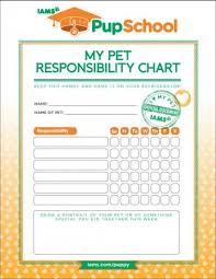Pet Responsibility Chart Pet Printables Responsibility