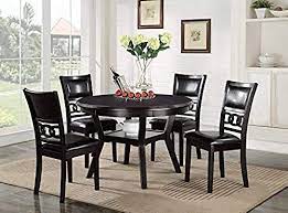 Select from round, oval, rectangular, and extension dining tables; New Classic Furniture Gia 5 Piece Round Dining Table Set 47 Inch Ebony In Dubai Uae Whizz Table Chair Sets