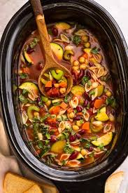slow cooker minestrone soup easy