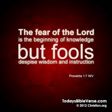 A Daily Thought: Fear of the Lord