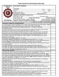 fire alarm plan review checklist fill