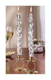 Glass Oil Spiral Tapers 8 Pair Candles