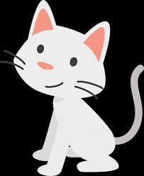 white cat clipart free