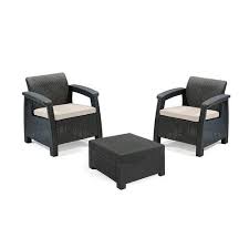 outdoor rattan two seater sofa set at