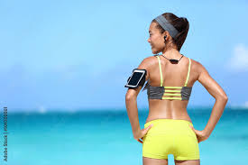 fitness woman listening to in