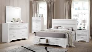 Modernize your bedroom with these upholstered beds. Coaster Furniture Miranda 4pc Storage Bedroom Set In White