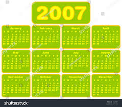 2007 Calendar Vector Format Stock Vector Royalty Free 1360887