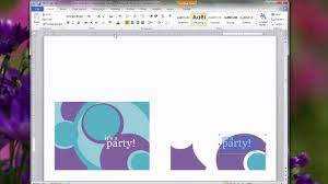 Creating Personal Invitations Using Microsoft Word 2010 Choosing A Card