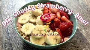 diy chunky strawberry bowl jamba juice