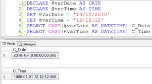 date and time in sql server 2008