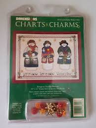 Details About Dimensions Charts Charms Let It Snow While I Sew Cross Stitch Kit Snowmen