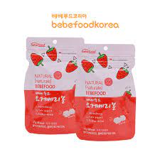 Sữa chua khô hữu cơ ăn dặm cho bé Bebefood Hàn Quốc (vị Dâu) | Anna Angel  Shop