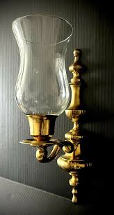 15 Inch Brass Wall Sconce Candle Holder