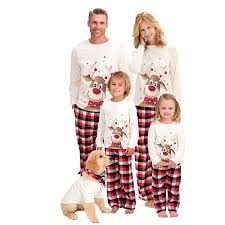 matching pajamas set deer kid