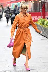 Orange Pu Shirt Dress