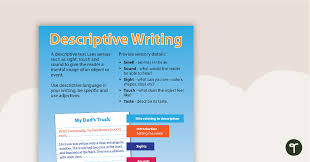 descriptive writing poster teach starter