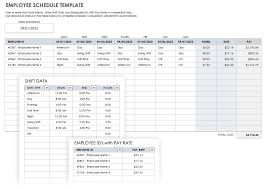 free daily work schedule templates