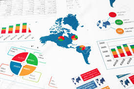 World Map With Charts Graphs And Diagrams Report