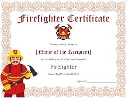 7 Training Certificate Templates Free Download Firefighter