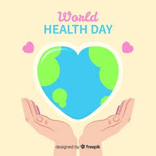 Cute Background With Heart Exercising For World Health Day