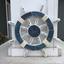 Blue Nautical Ship Wheel Decorative