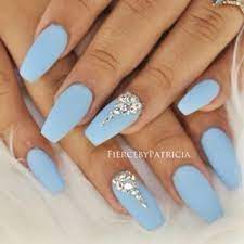 pastel blue diamond nails my
