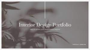 interior design portfolio google slides