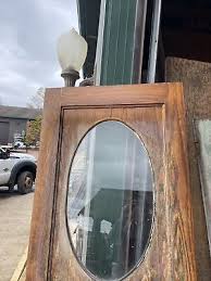 An 711 Antique Oak Oval Glass Entrance