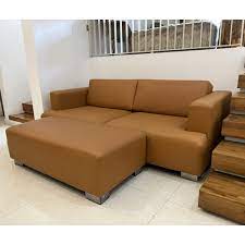 jual sofa bekas second bahan kulit