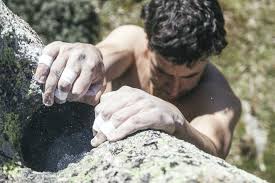 climbers train for grip strength