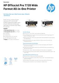 On this page provides a printer download link hp officejet pro 7720 driver for all types and also a driver scanner directly from the official so you are more helpful to find the links you want. Hp Officejet Pro 7720 Wide Format All In Manualzz