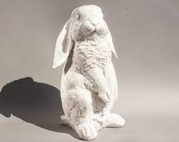 Bunny Statue Unpainted Lop Eared Rabbit