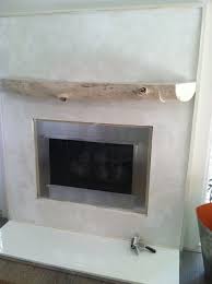 White Venetian Plaster Fireplace 2016
