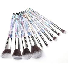 makeup brush set 10 pcs crystal makeup