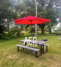 9 Patio Market Umbrella And Base Aer