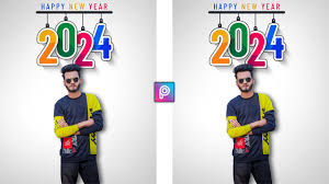new year 2024 photo editing background