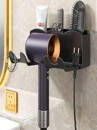 1pc Wall Mounted Hair Dryer Holder
