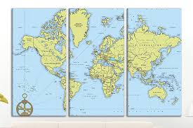 Travel Map Push Pin Travel Map With Pins World Map Poster World