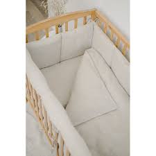 Linen Flax Natural Cot Bedding Set I