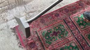 cleaning silk rug using the mytee