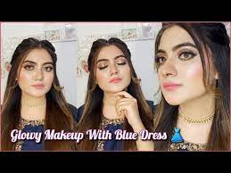 makeup for blue dress glittery and
