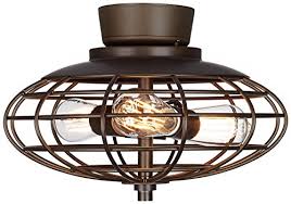 This astonishing, crystal chandelier ceiling fan light kit is characterized by a glittering design with many sparkling additions. Oil Rubbed Bronze Industrial Cage 3 60 Watt Ceiling Fan Light Kit Buy Online In Bahamas At Bahamas Desertcart Com Productid 38451394
