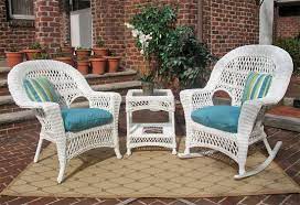 all white resin wicker outdoor furniture